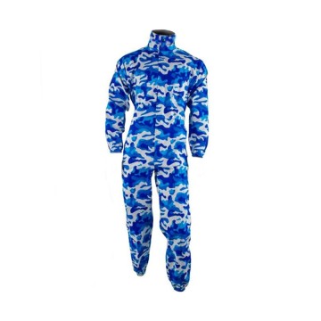 Overall Camo Blauw met hoge kraag