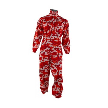 Overall Camo Rood met hoge kraag