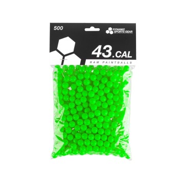 Dynamic Sports Gear RAM Paintballs cal.43 500 Pcs Green