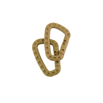 Tactical Carabiner - Tan (Paar)