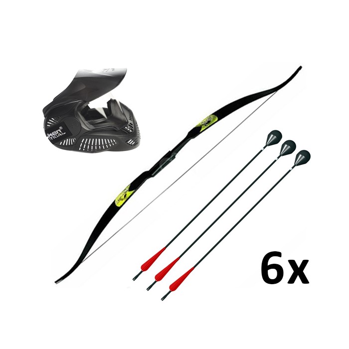 Archery Tag Shoot Out Battle Set met boog en masker 6x