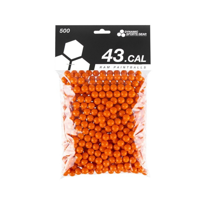 Dynamic Sports Gear RAM Paintballs cal.43 500 Pcs Orange