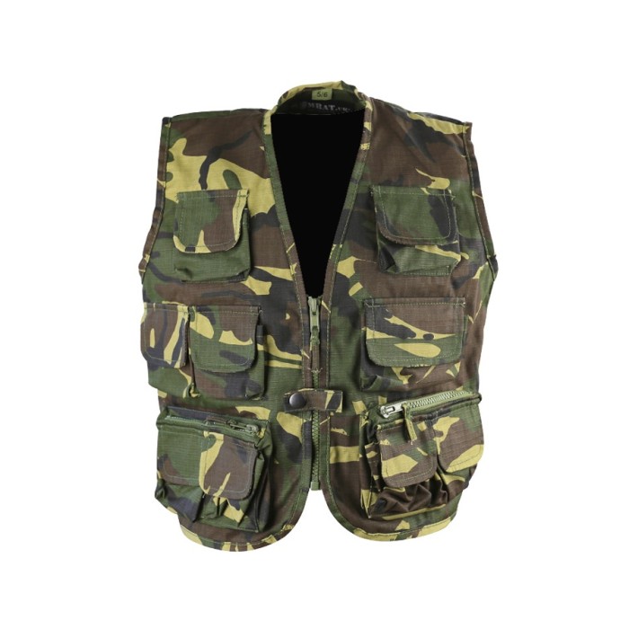 Kids Tactical Vest Woodland Camo