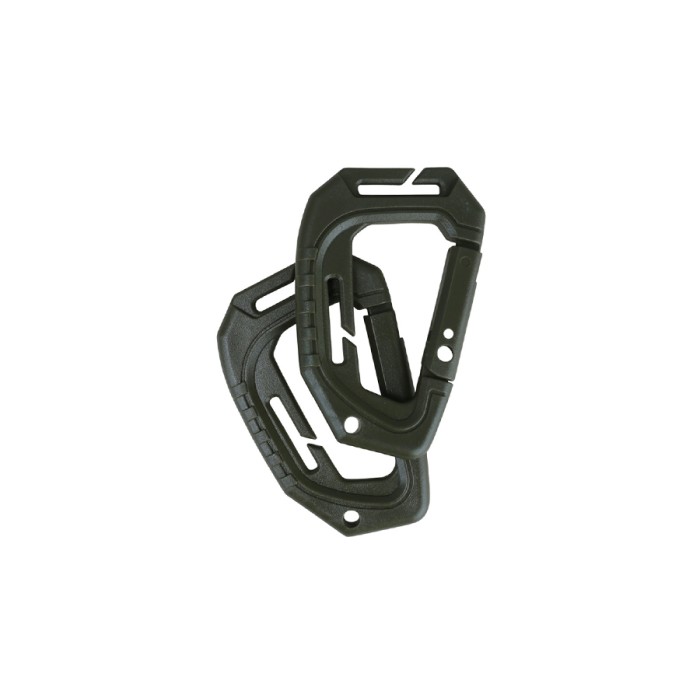 Tactical Spec-Ops Carabiner - Donkergroen (Paar)